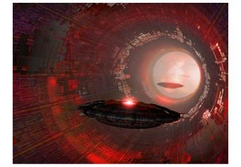 Fotomural Conquista galáctica - extraterrestres en UFO saliendo al espacio