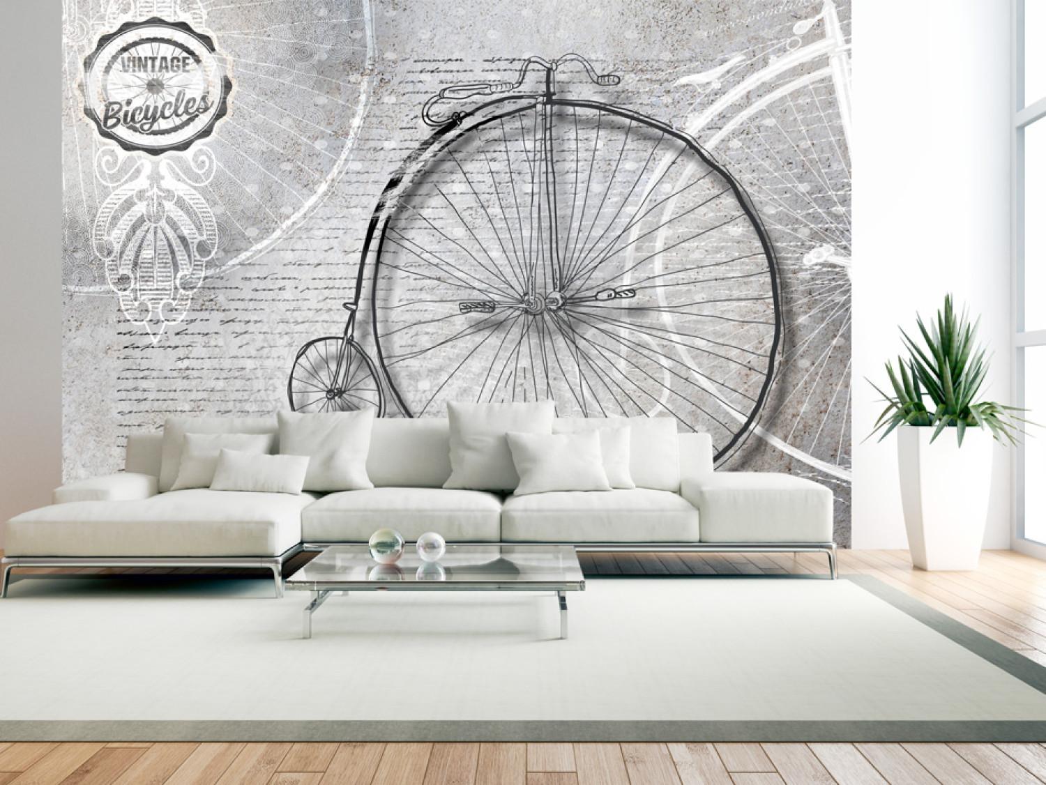 Fotomural decorativo Bicicleta vintage - bicicleta antigua retro en blanco y negro