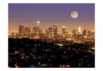 Fotomural decorativo Ciudad de los Ángeles - paisaje de Los Ángeles bajo la luna
