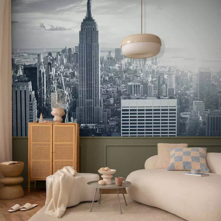 Fotomural Manhattan y Empire State - arquitectura en tonos grises