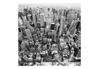 Fotomural Blanco y negro de Nueva York - Arquitectura con rascacielos de arriba