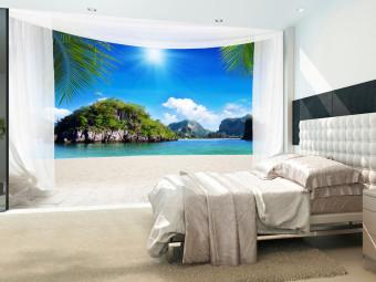 Fotomural decorativo Brisa de verano - Paisaje con islas tropicales sobre el mar turquesa