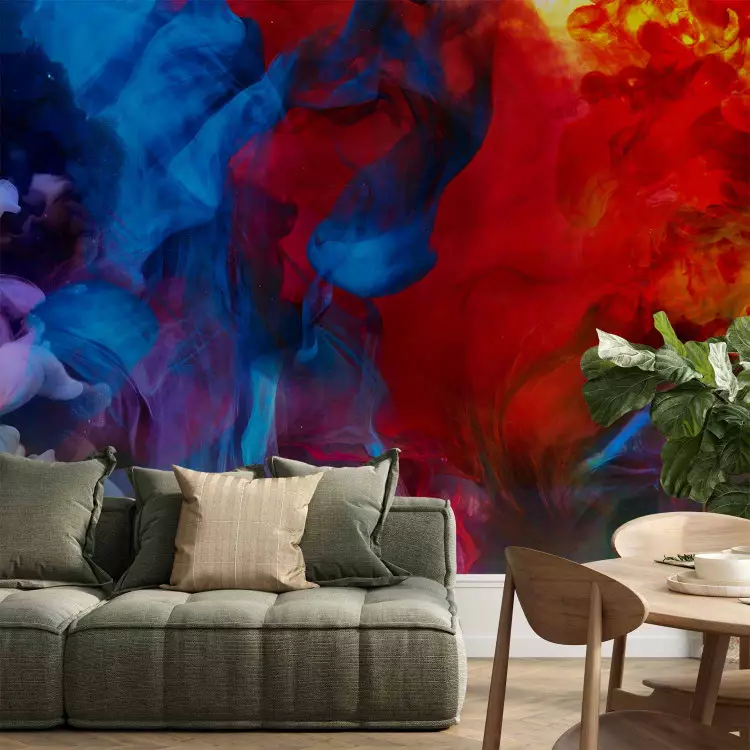 Fotomural decorativo Llamas de colores - Abstracción de humo multicolor
