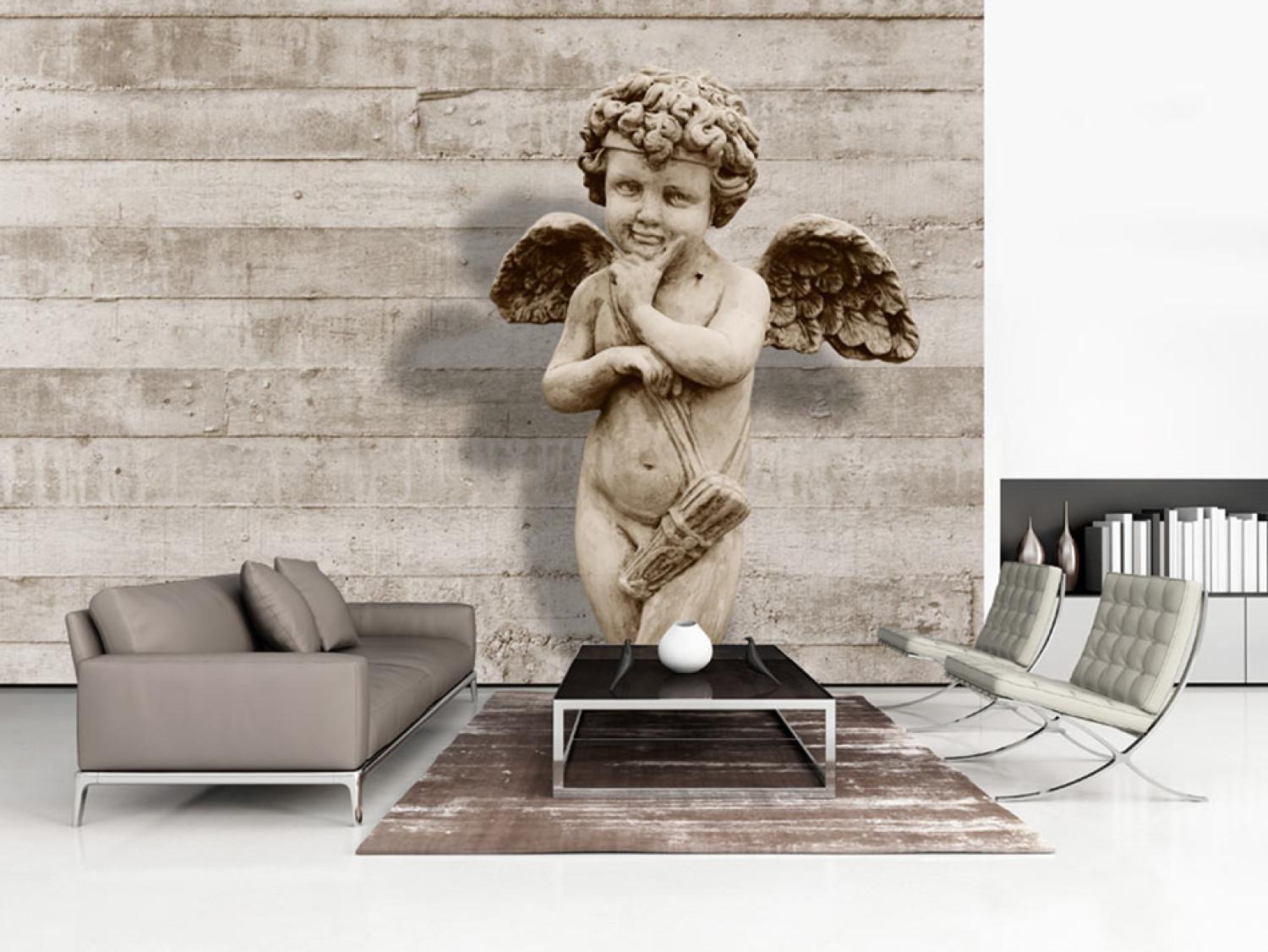 Fotomural decorativo Querubín - Escultura de angelito adorable estilo retro