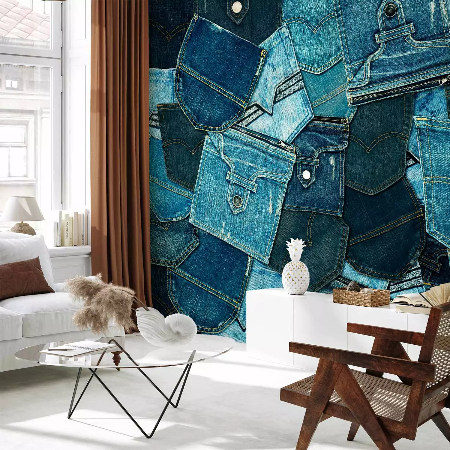 Fotomural Jeans Pockets para pared Fondos y patrones tienda bimago