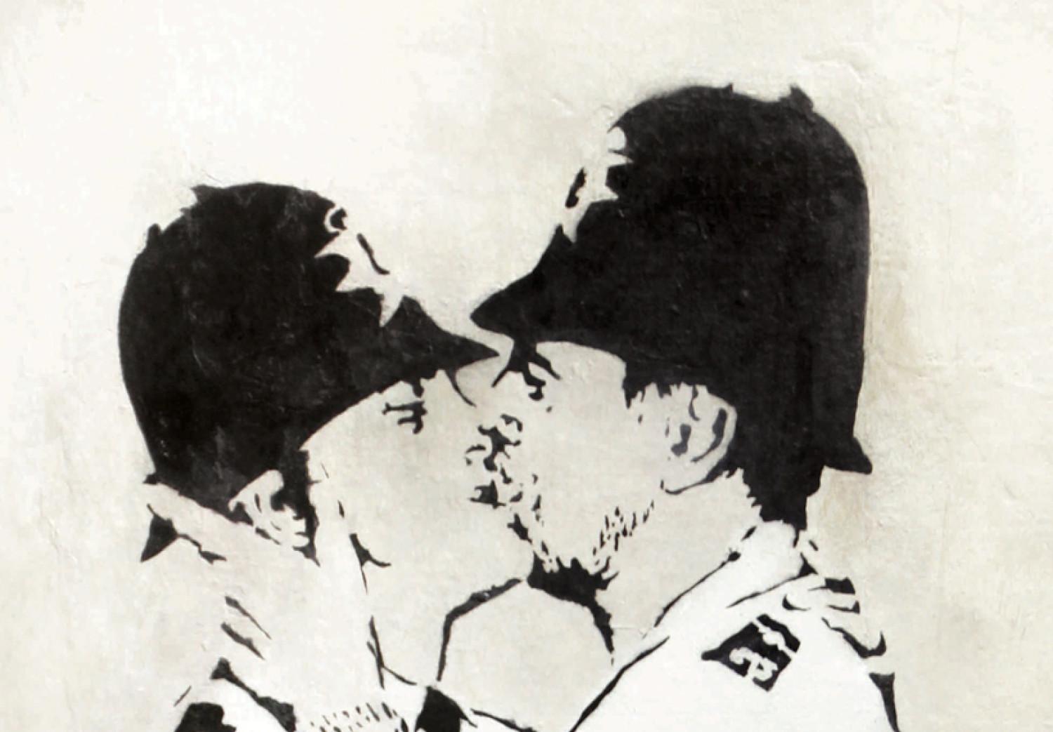 Cuadro moderno Kissing Coppers by Banksy
