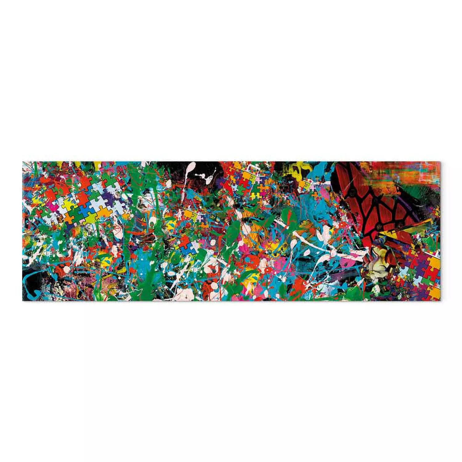 Cuadro Artistic Puzzle impreso en lienzo para pared Coloridos tienda bimago