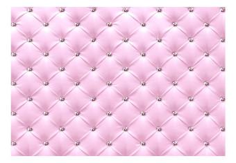 Fotomural a medida Dama rosa - textura de piel rosa acolchada con diamantes