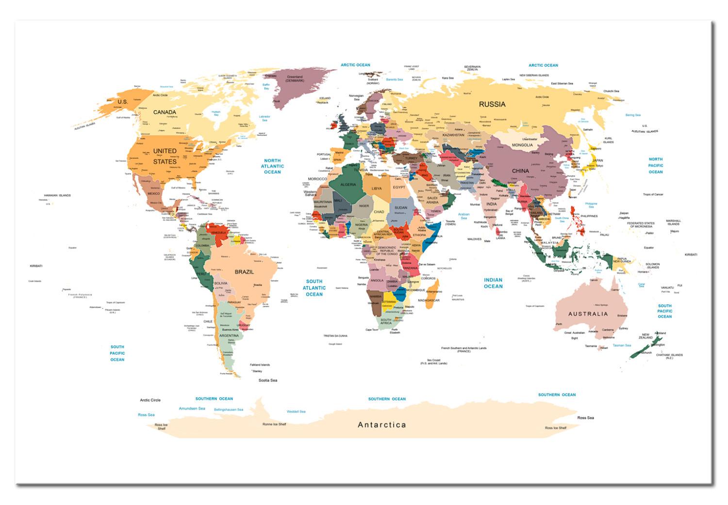 Cuadro decorativo World Map: Travel Around the World