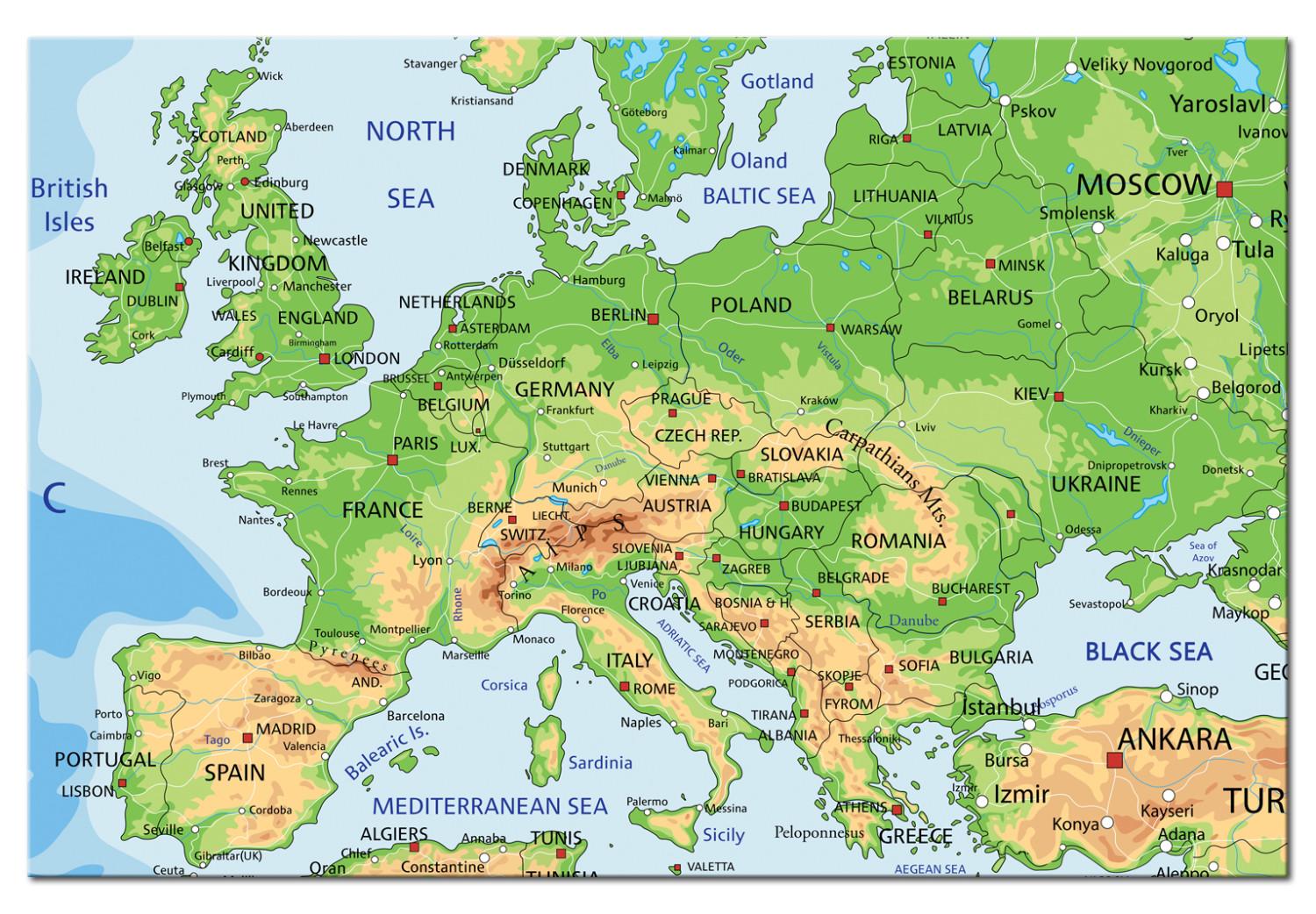 Cuadro Map of Europe
