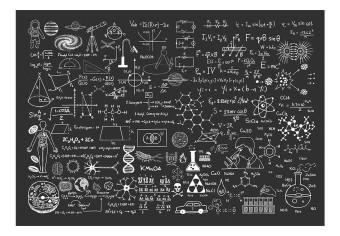 Fotomural a medida Science on Chalkboard