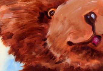 Cuadro Osos de peluche - retratos de tres osos para la habitación de un niño