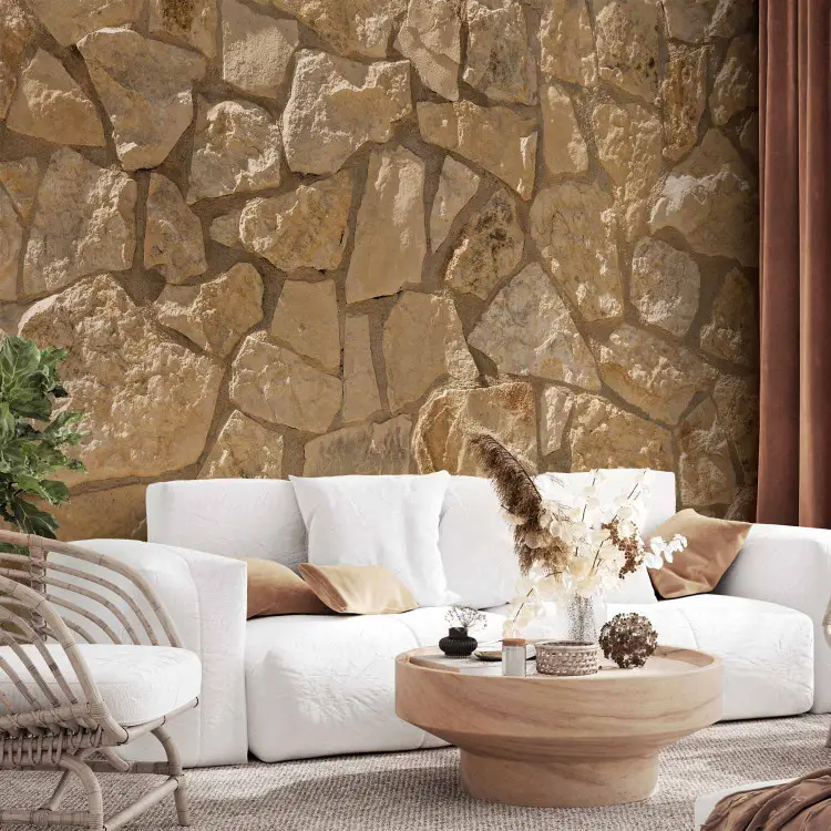 papel pintado de piedra de imitación