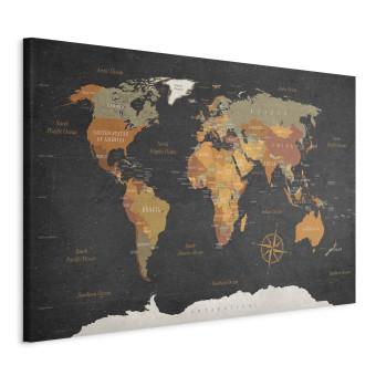 Cuadro decorativo World Map: Secrets of the Earth