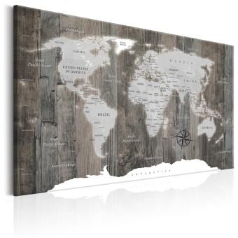 Cuadro moderno World Map: Wooden World