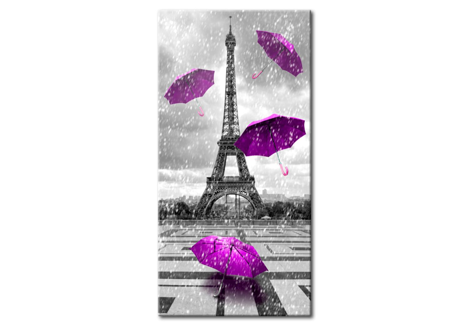 Cuadro moderno Paris: Purple Umbrellas