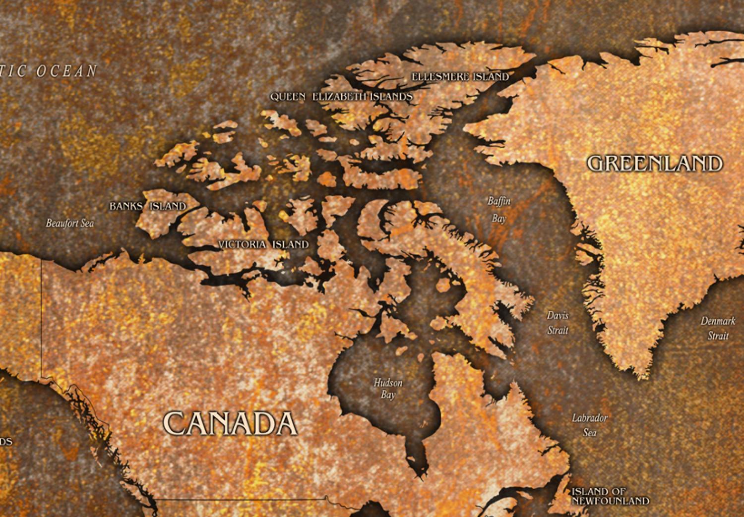 Decoración en corcho Rusty World [Cork Map]