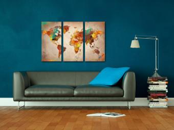 Tablero decorativo en corcho Painted World [Cork Map]