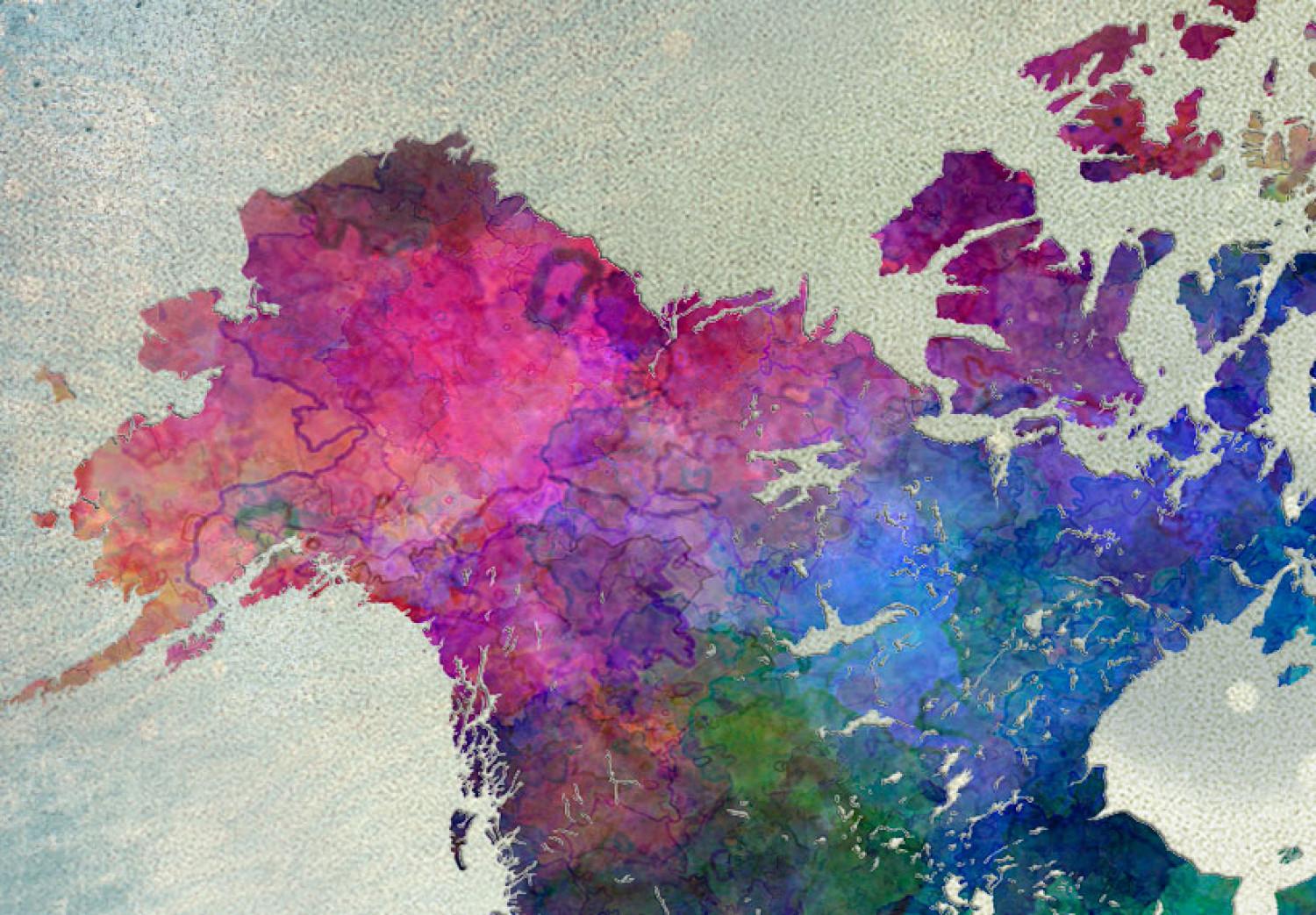 Tablero decorativo en corcho World in Colors [Cork Map]