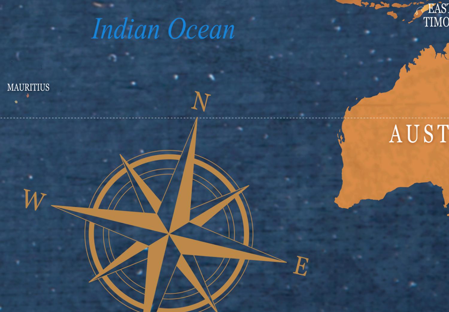 Decoración en corcho Ink Oceans [Cork Map]