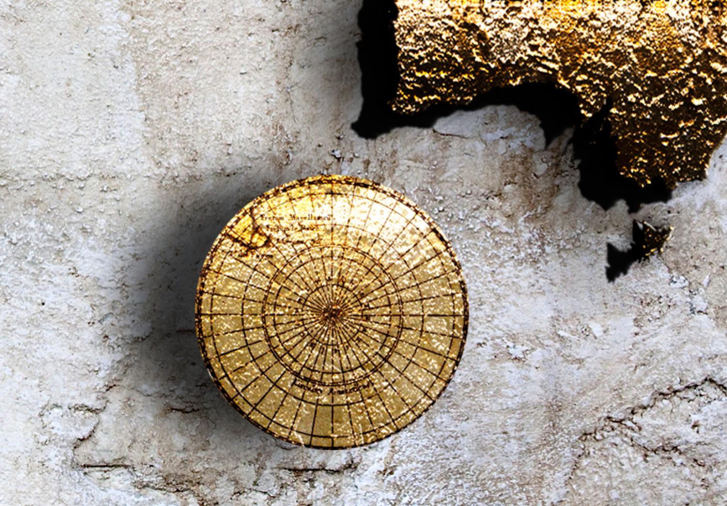 Tablero decorativo en corcho Golden Journey [Cork Map]