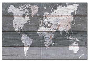 Tablero decorativo en corcho Grey Earth [Cork Map]