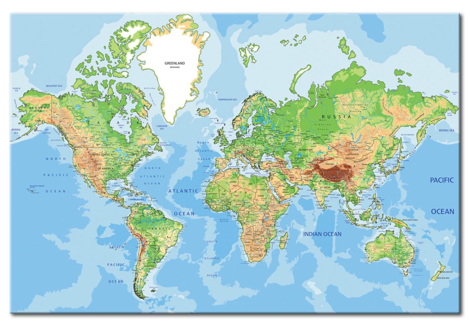 Decoración en corcho World Geography [Cork Map]