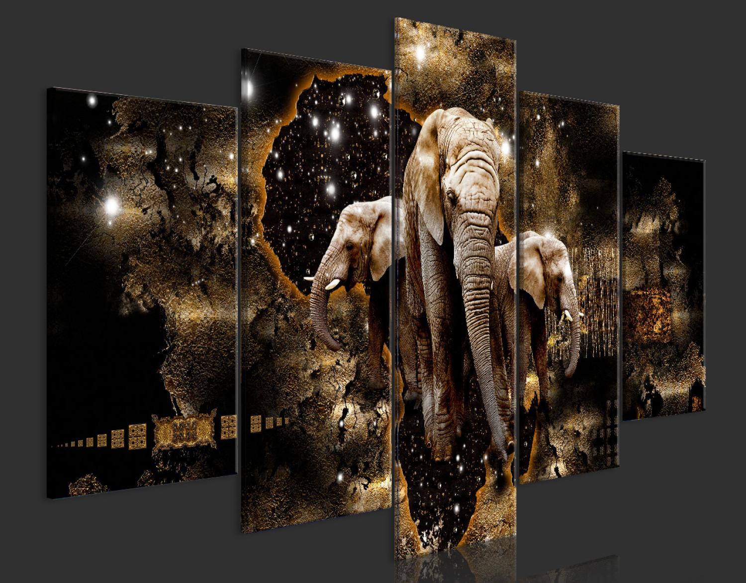 Sobreimpresión en vidrio acrílico Brown Elephants [Glass]