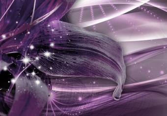 Cuadro Constelación de amatista (1 pieza) - abstracción violeta con lirios