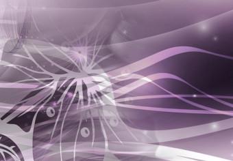 Cuadro Constelación de amatista (1 pieza) - abstracción violeta con lirios