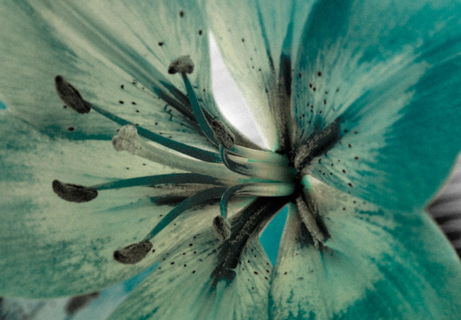 Cuadro Ramito de turquesa (5 piezas) - lirios en floración