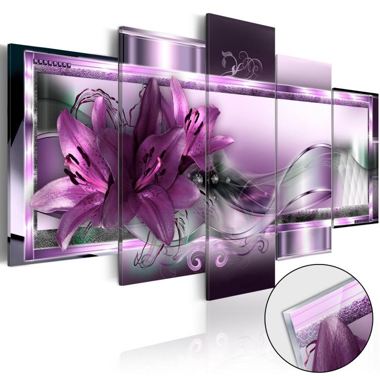 Cuadro acrílico Purple Lilies [Glass]