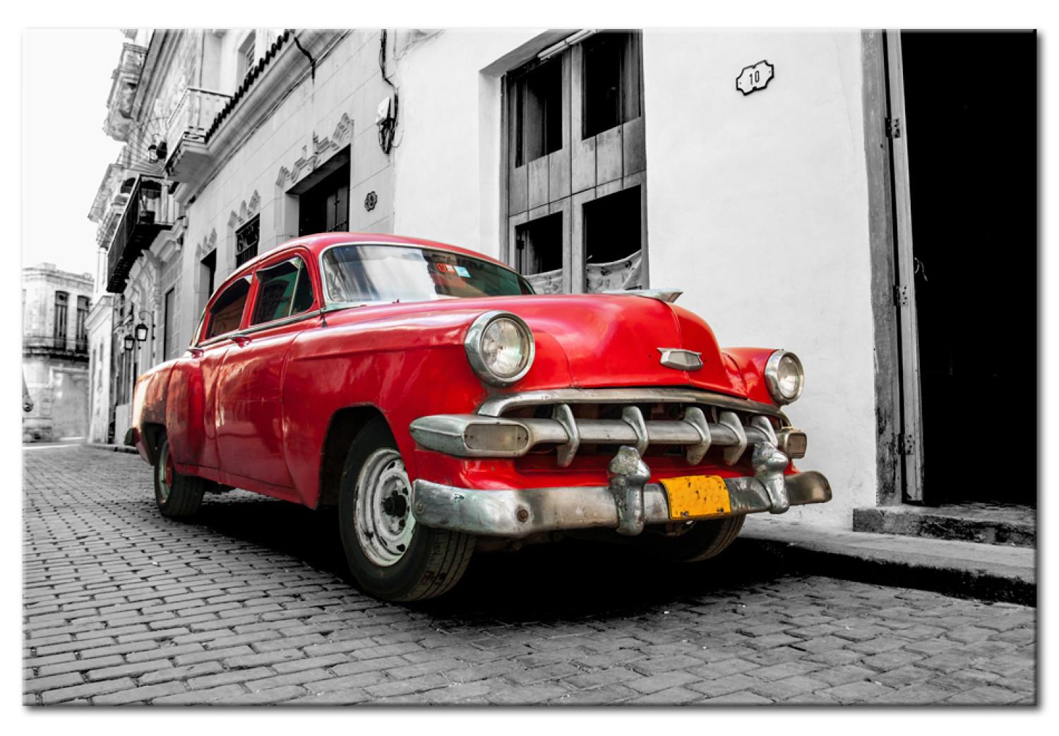 Cuadro Cuban Classic Car (Red)