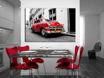 Cuadro Cuban Classic Car (Red)