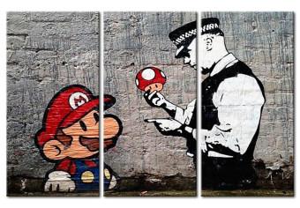 Cuadro Super Mario Mushroom Cop by Banksy