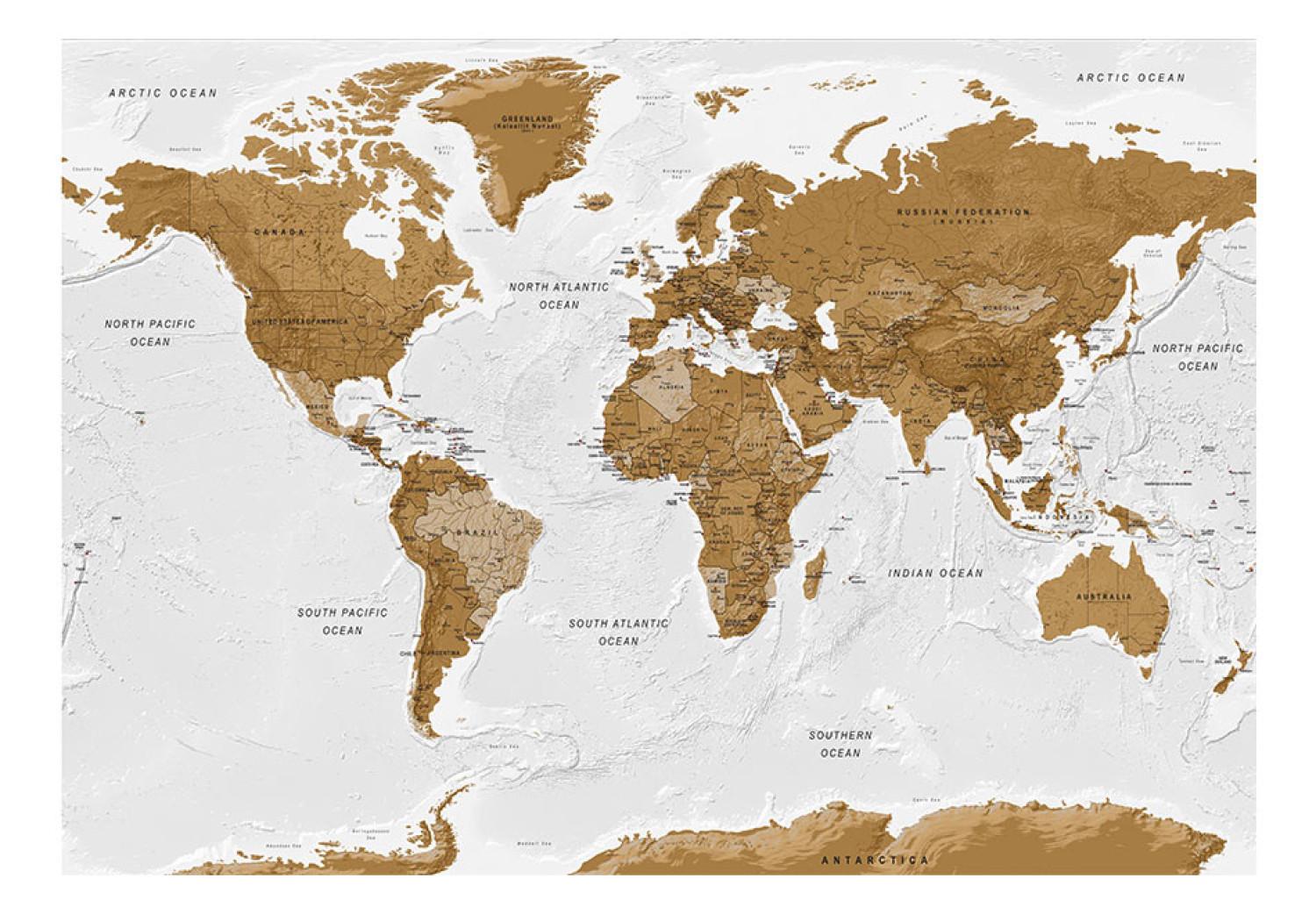 Fotomural a medida World Map: White Oceans