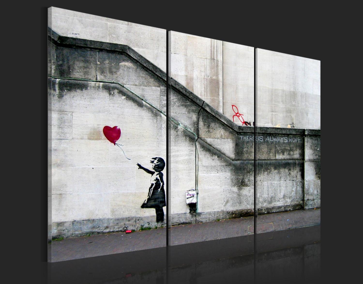 Impresión en el vidrio acrílico Girl With a Balloon by Banksy [Glass]