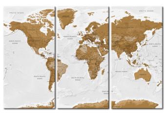 Cuadro World Map: White Poetry