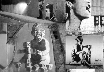 Cuadro moderno Banksy: Graffiti Collage