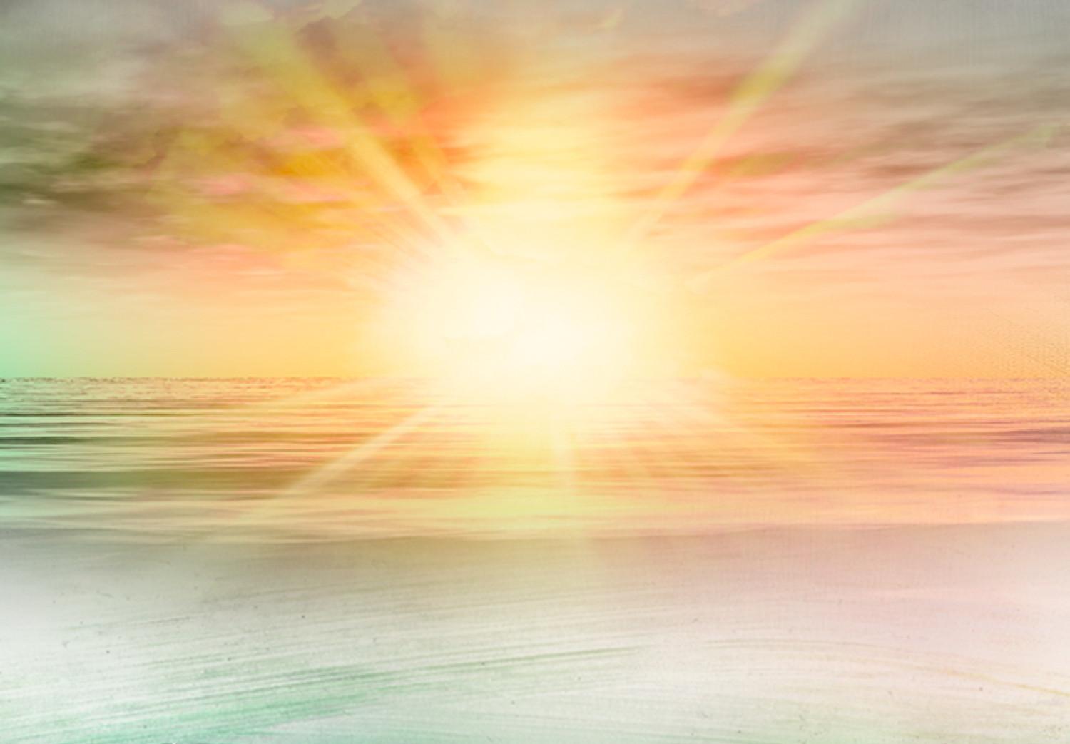 Cuadro moderno Paz del paisaje azul (1 parte) - sol brillando sobre el mar