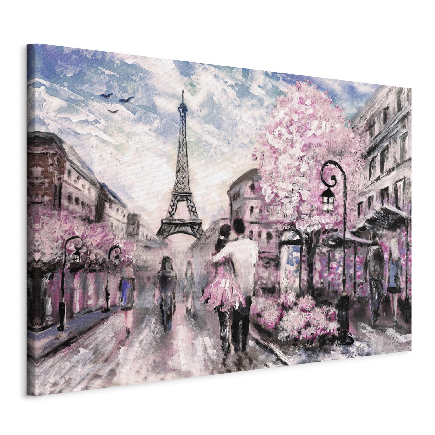 Cuadro moderno París en rosa