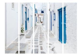 Biombo Isla griega sueños II - arquitectura blanca, griega