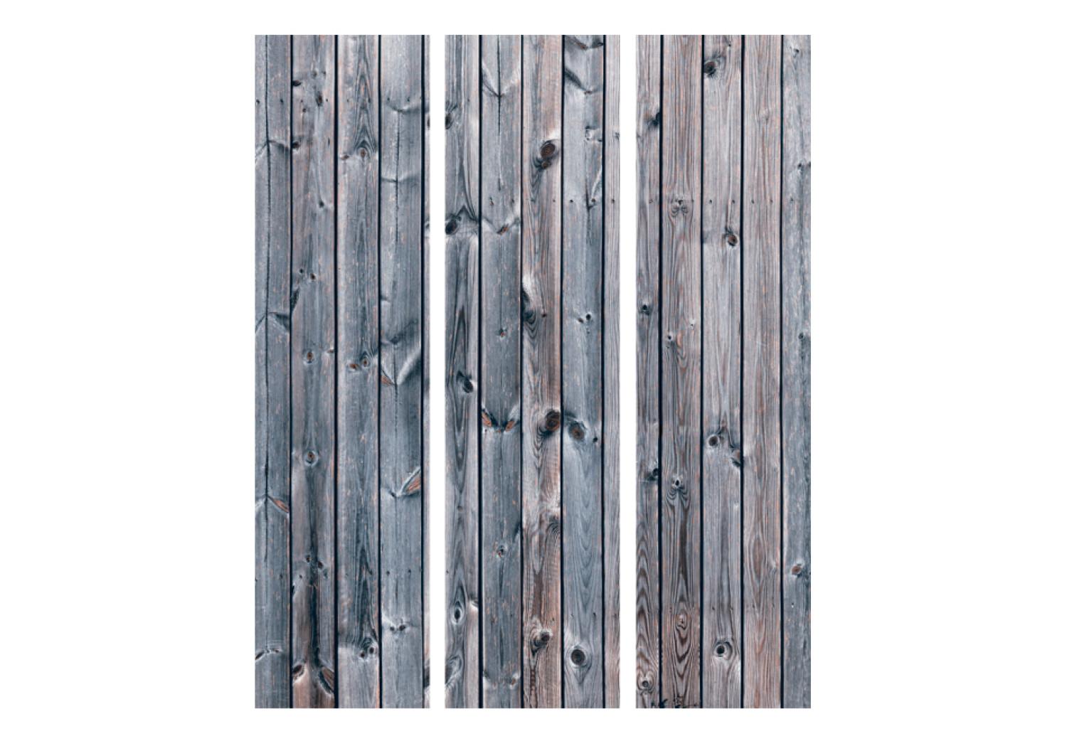 Biombo barato Elegancia rústica - textura de tablas de madera gris y descolorida