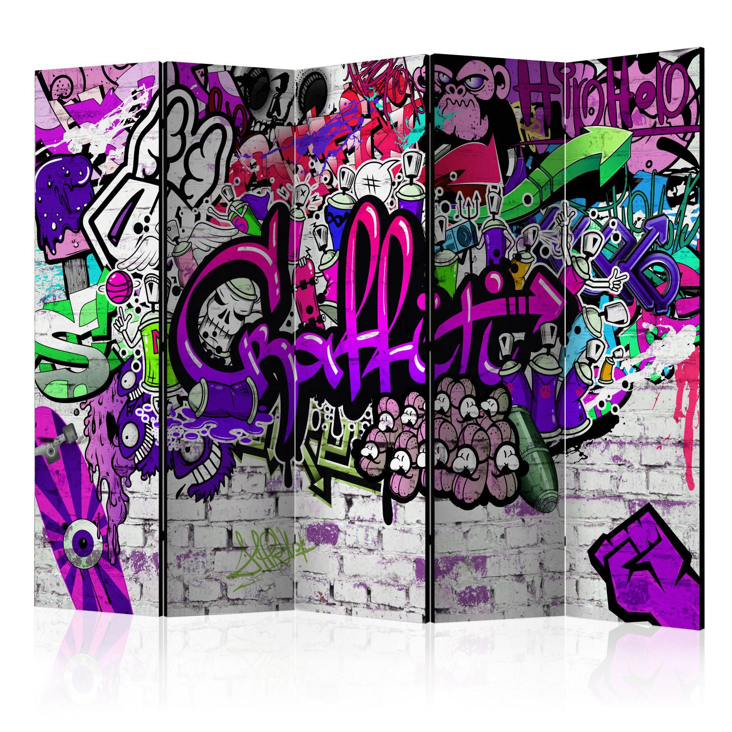 Biombo  Purple Graffiti [Room Dividers]