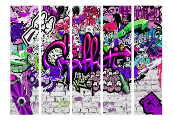 Biombo  Purple Graffiti [Room Dividers]
