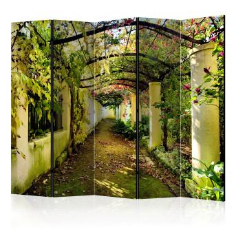 Biombo barato Jardín romántico II - arquitectura con flores