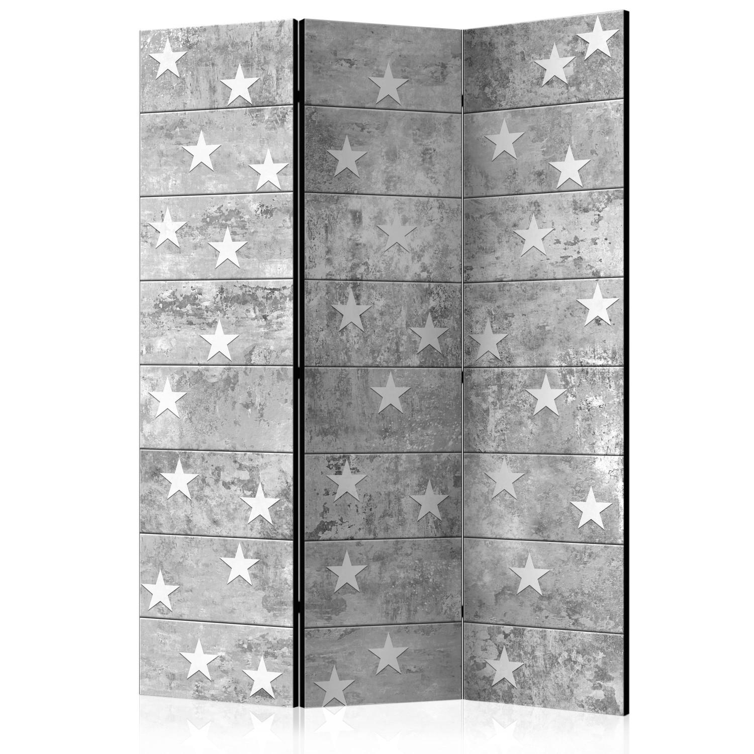 Biombo barato Estrellas concreto - blancas en textura gris