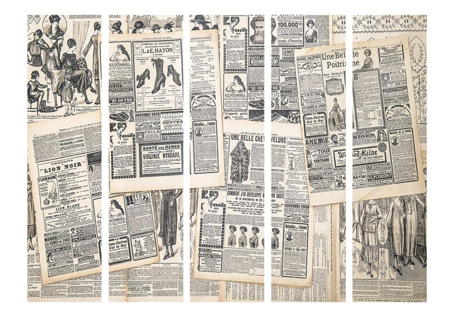 Biombo Vintage Newspapers II [Room Dividers]