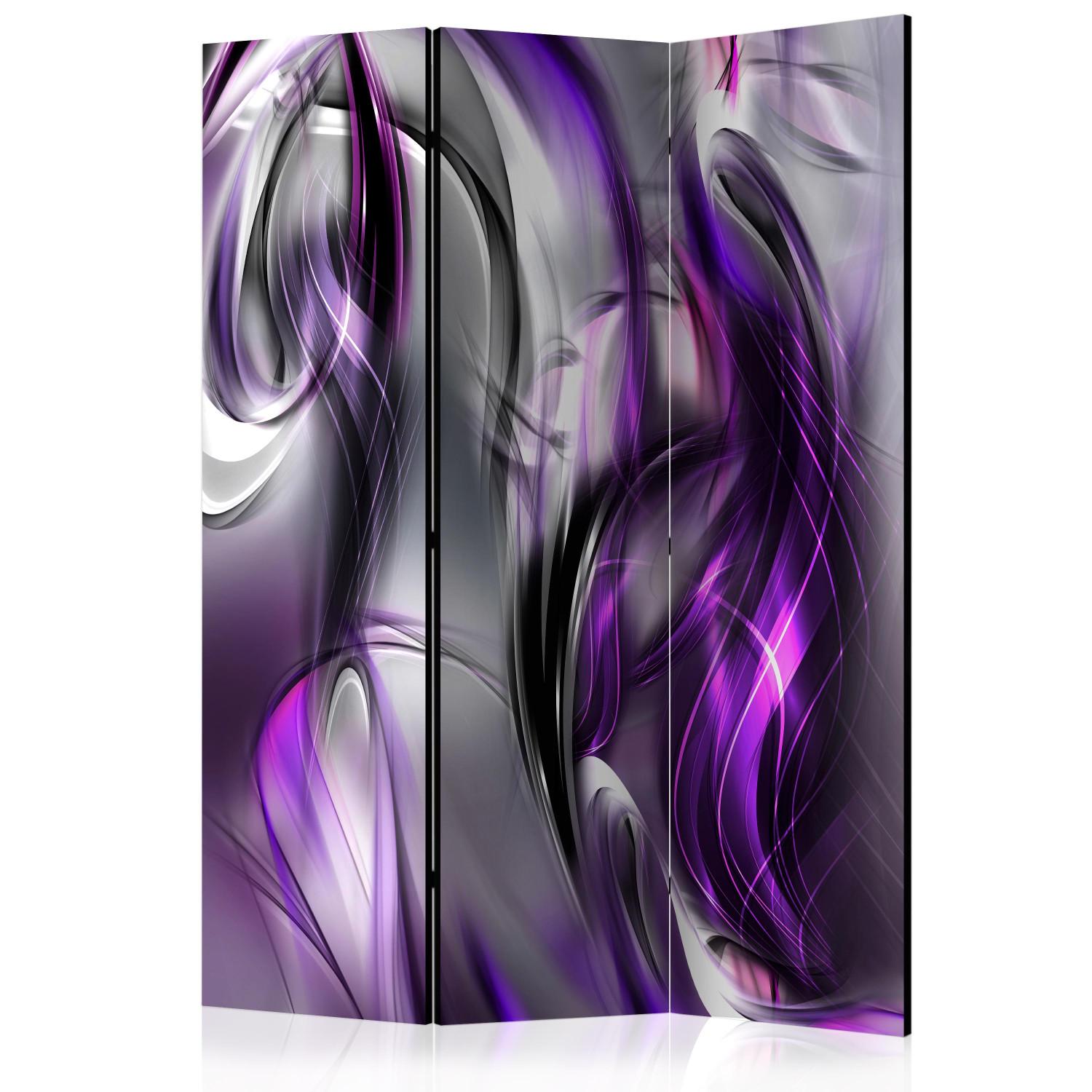 Biombo decorativo Girar púrpura - flor en espiral