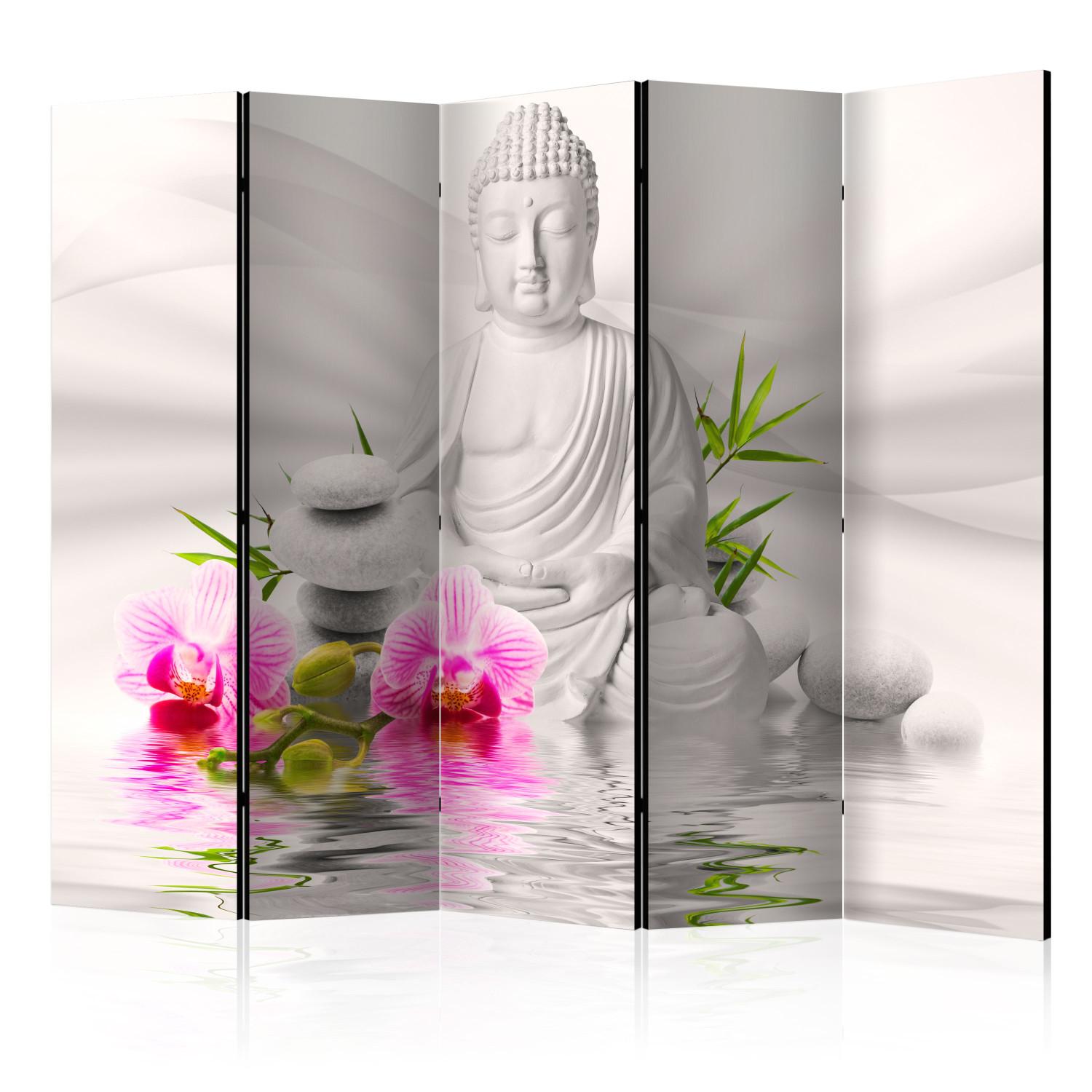 Biombo Buddha and Orchids II [Room Dividers]